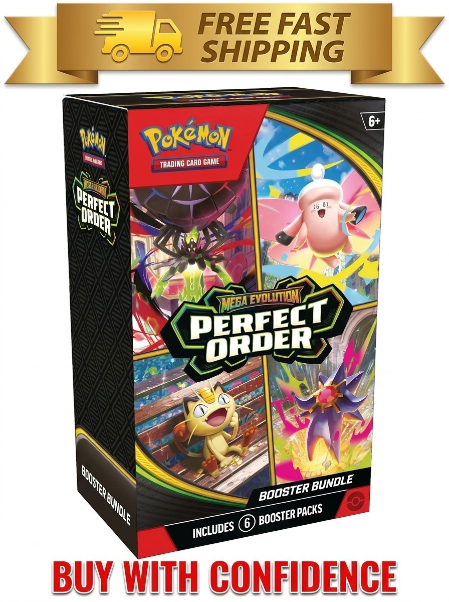 Pokemon TCG Mega Evolution Perfect Order Booster Bundle 6 Packs Sealed 2026 Pokemon TCG Mega Evolution Perfect Order Booster Bundle 6 Packs Sealed 2026