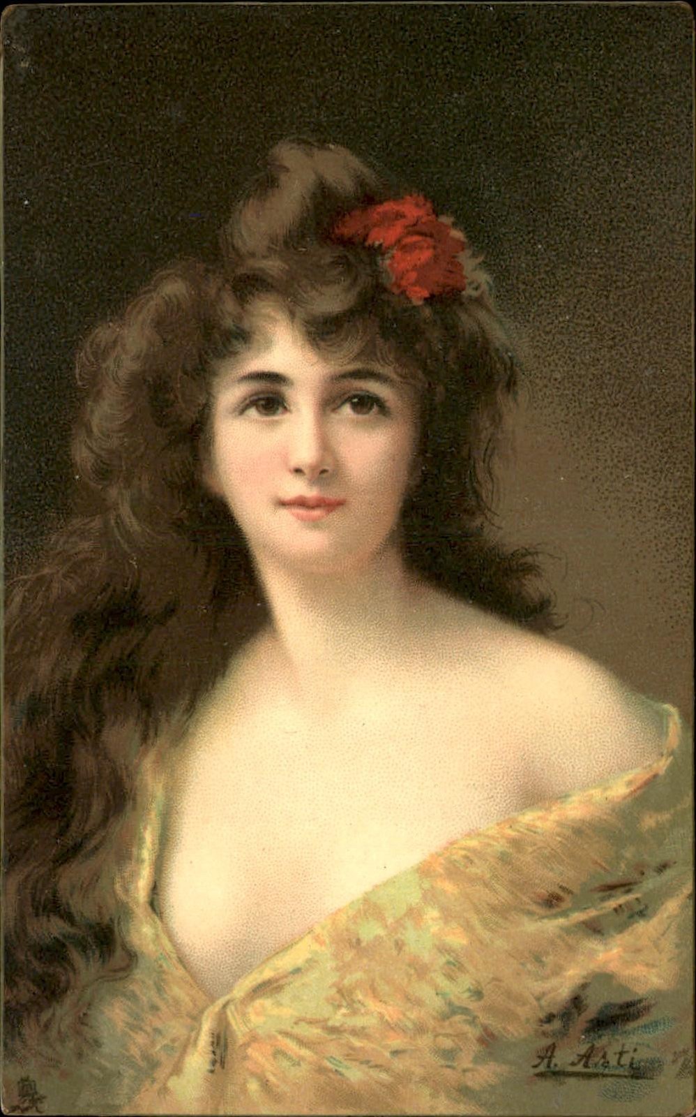 Beautiful Woman Illustrated Tuck c1900s-10s Vintage Postcard Beautiful Woman Illustrated Tuck c1900s-10s Vintage Postcard
