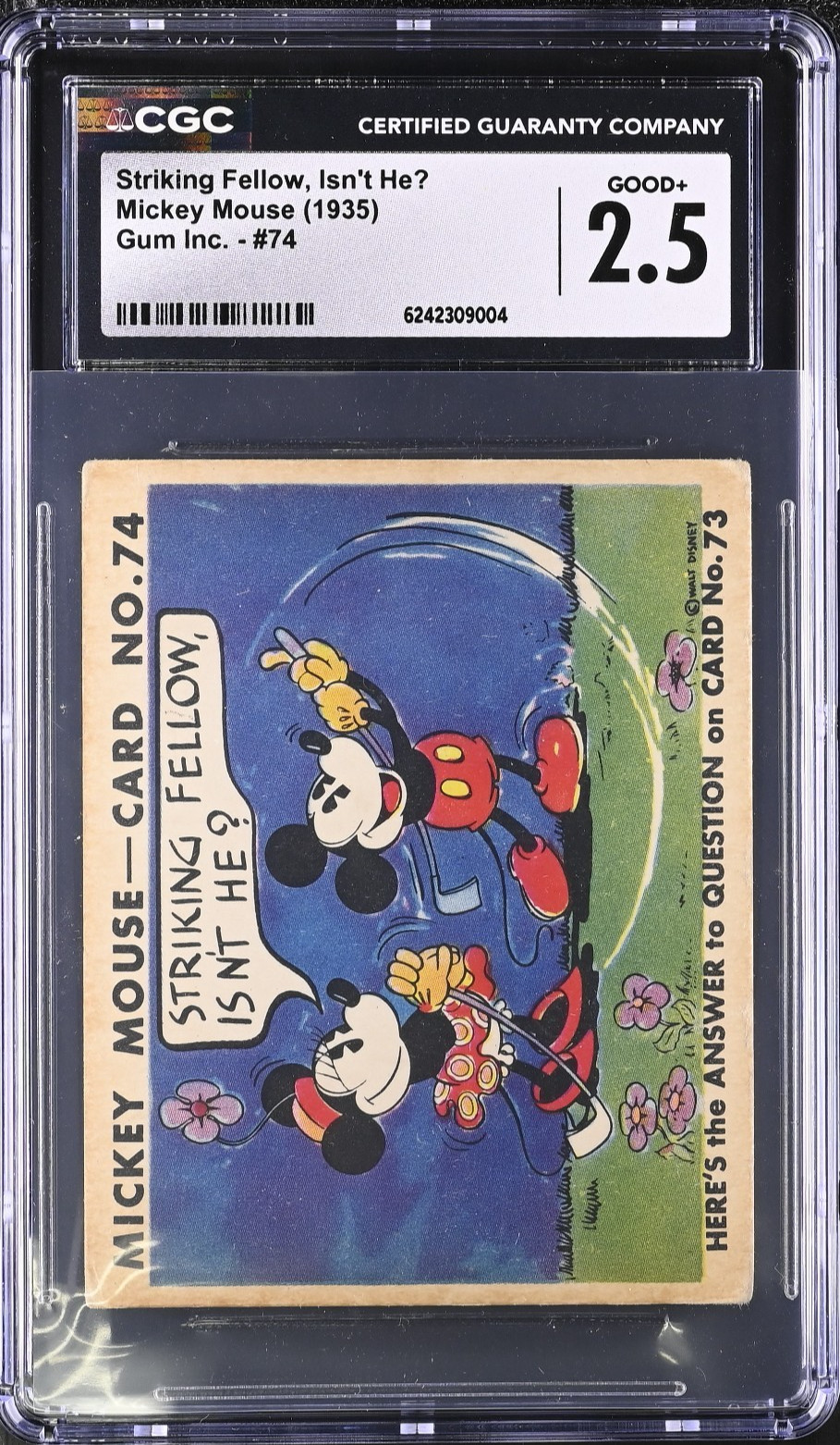 1935 Gum Inc. (R89) Mickey Mouse Card #74 - Striking Fellow - Golf - CGC 2.5