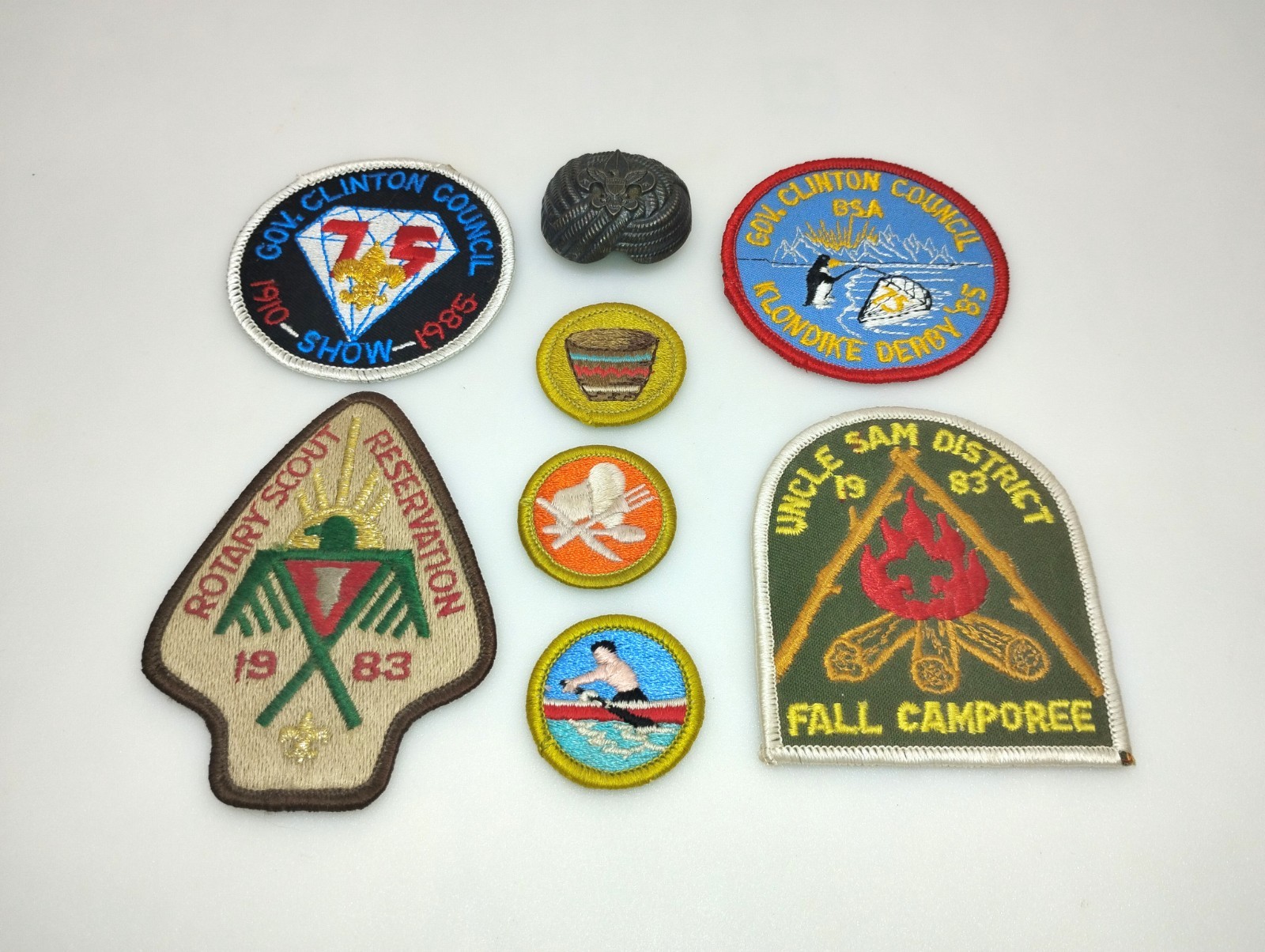 1980s BSA Memorabilia Lot - 7 Patches, 1 Slide NY Council/Camporee Collectibles