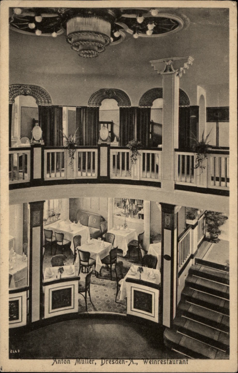 Anton Muller Dresden A Weinrestaurant vintage postcard b934 Anton Muller Dresden A Weinrestaurant vintage postcard b934