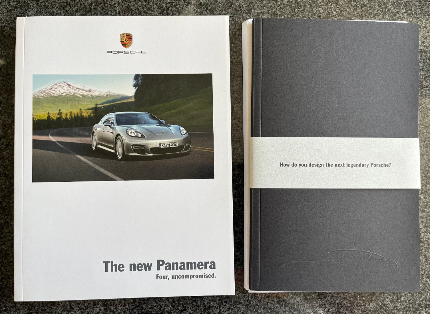 PORSCHE PANAMERA S 4S TURBO  PRESTIGE SALES BROCHURE 2009 & PROMO NOTEPAD USA