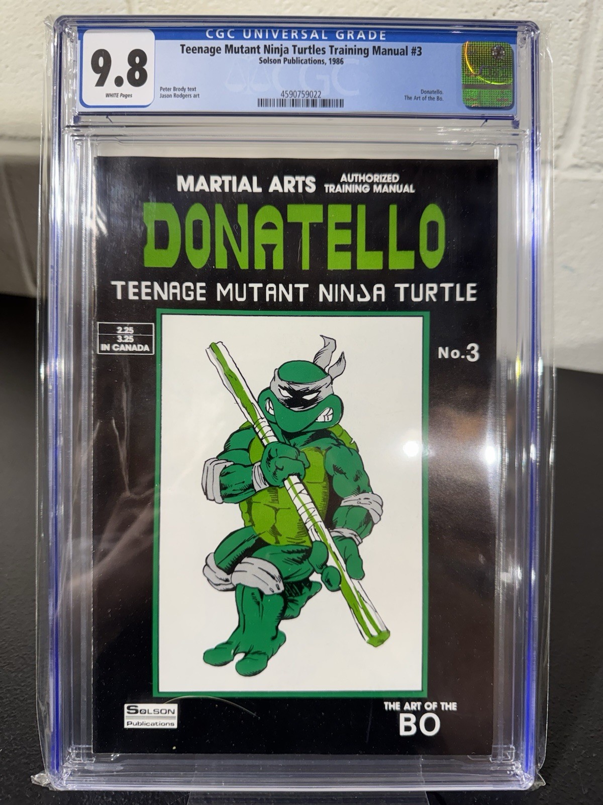 Teenage Mutant Ninja Turtles Training Manual #3 Solson Publications 1986 CGC 9.8