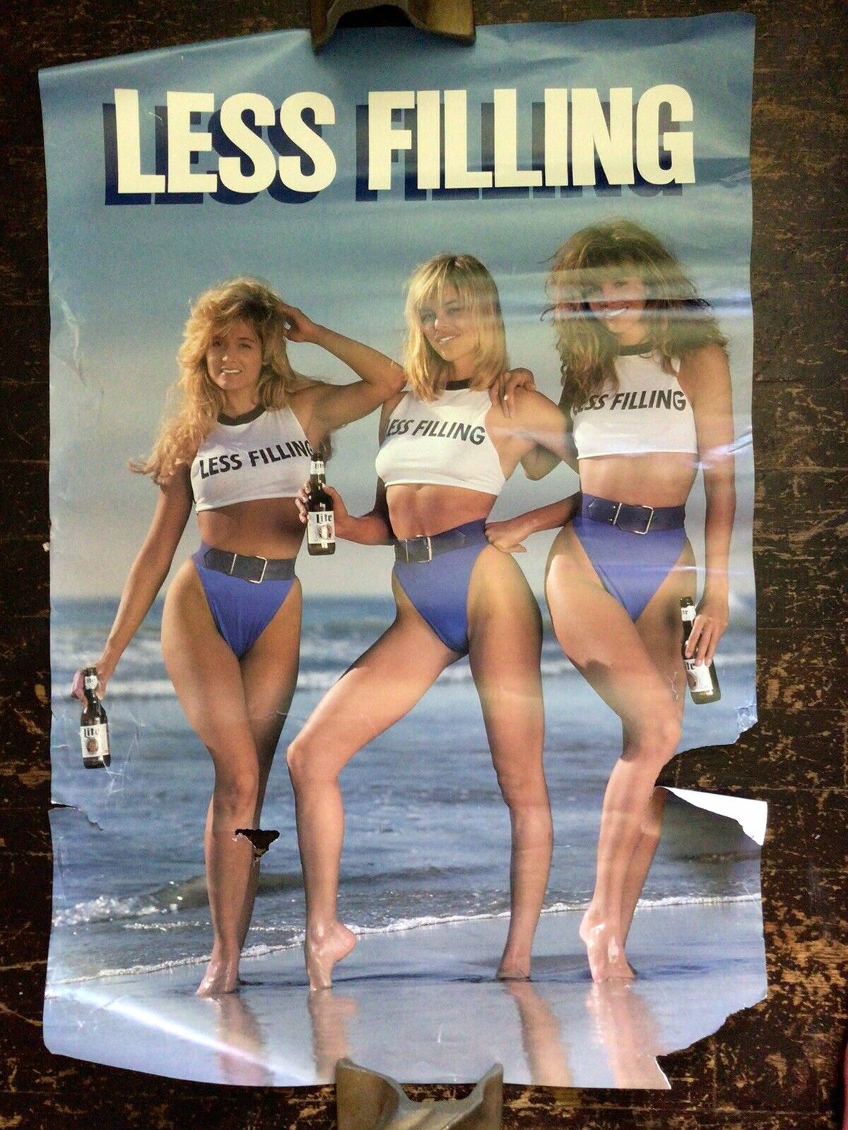 Vintage Miller Lite Swimsuit Model Poster 30”x20”