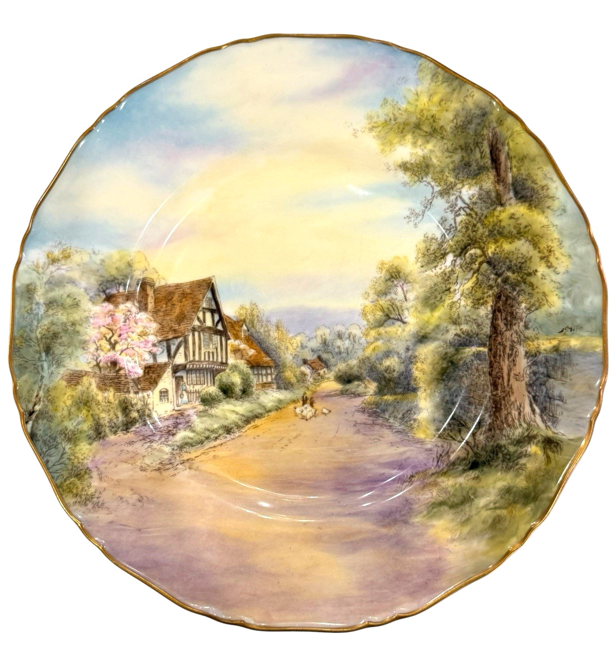 Mint Royal Worcester 1940 Cropthorne Cottage 10 1/2\