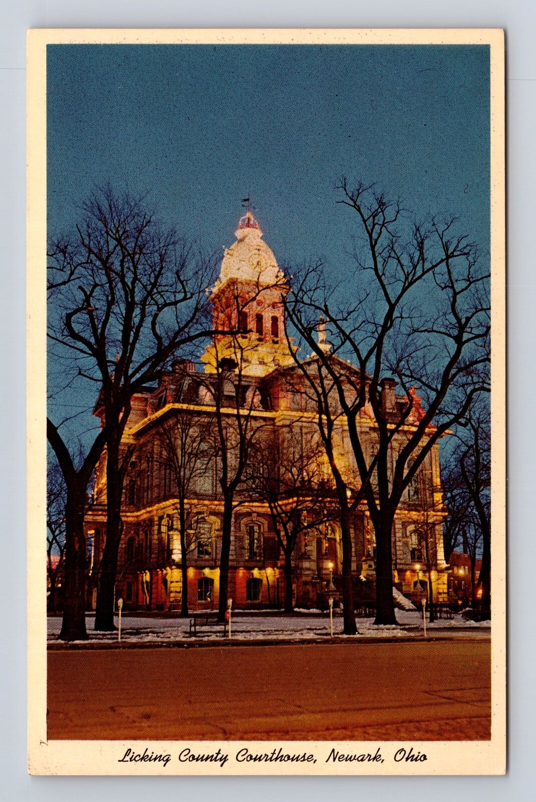 Newark OH-Ohio, Licking County Courthouse, Vintage Souvenir Postcard
