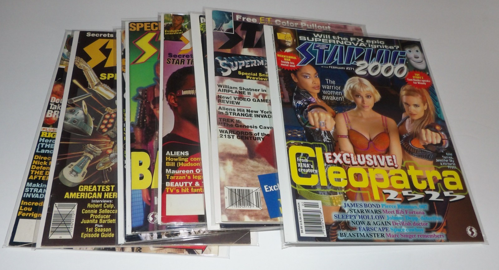 LOT OF (8) VINTAGE STARLOG MAGAZINES VG-VF - 271-67-126-267-54-78-(2) YEARBOOKS