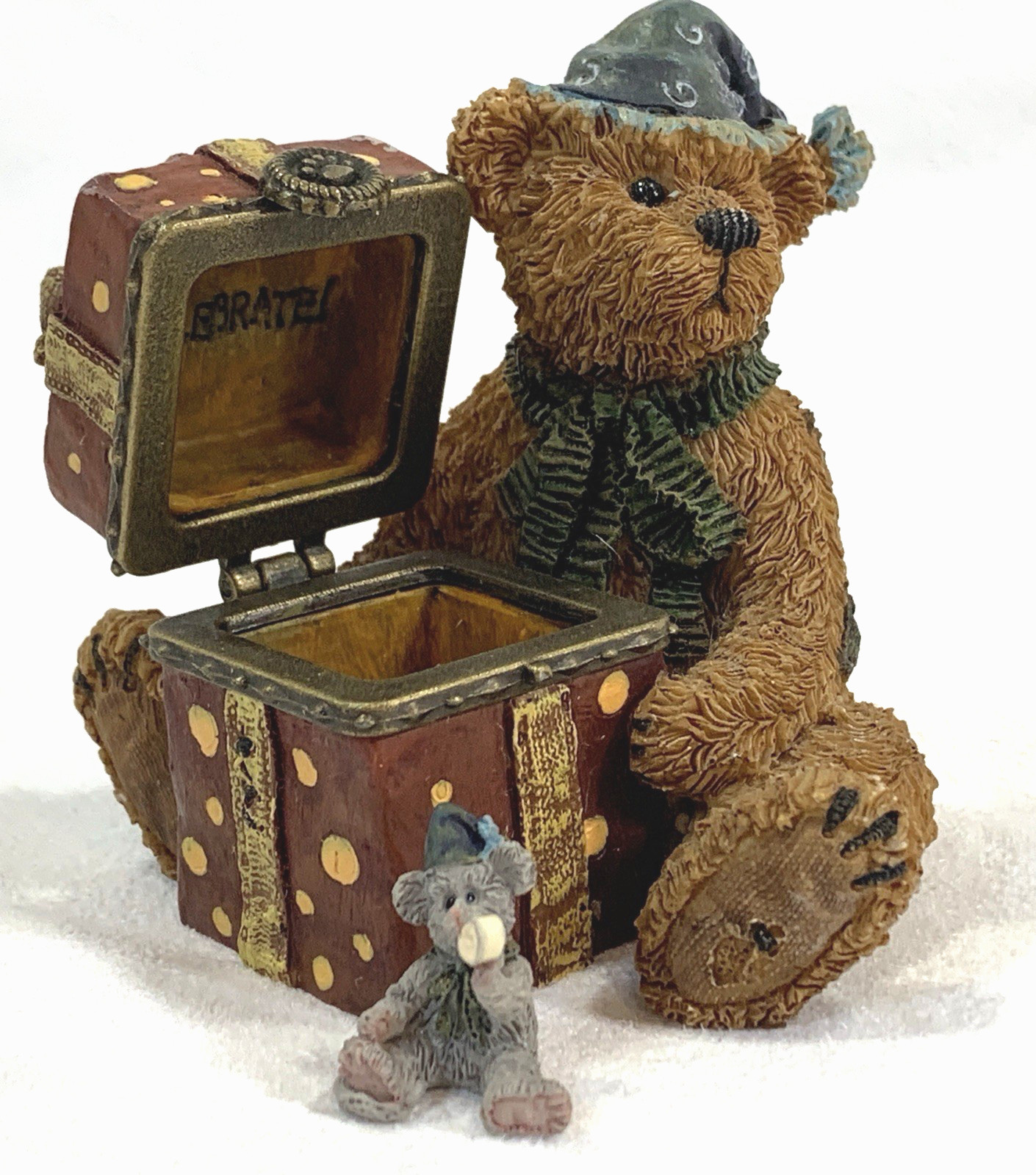 Boyds Bear Trinket Box HAPPY BIRTHDAY #2277802 Numbered EDITION W/TINY TRINKET