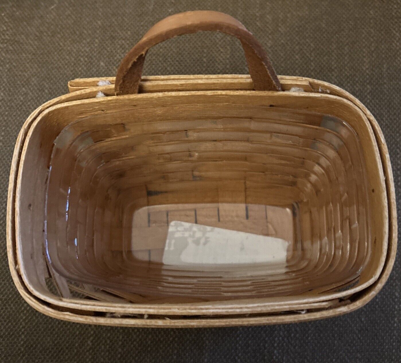 Longaberger Ambrosia Booking Basket w/Plastic Protector NEW