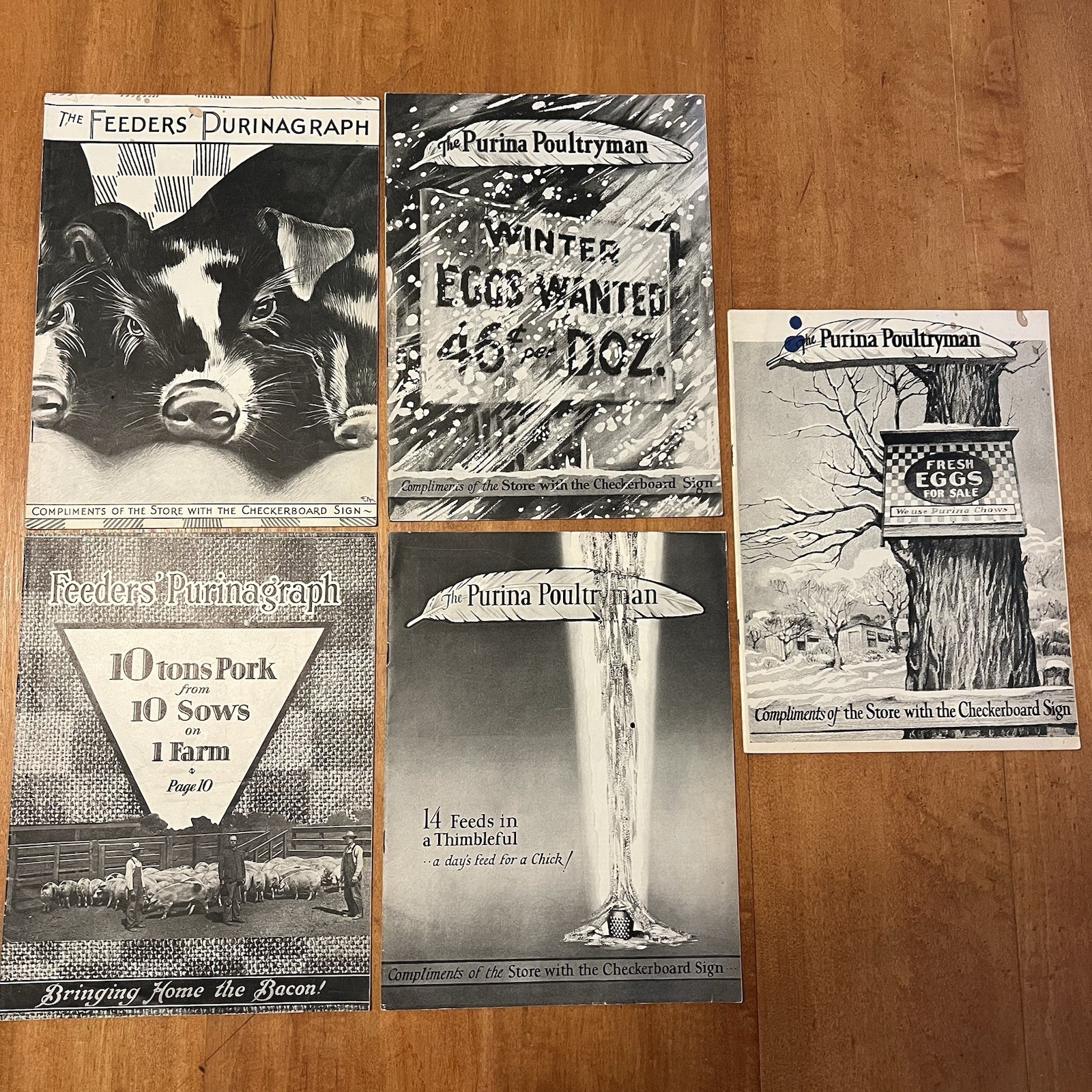 VTG 1920’s 1930’s Ralston Purina Mailers Advertising Lot Poultryman Purinagraph