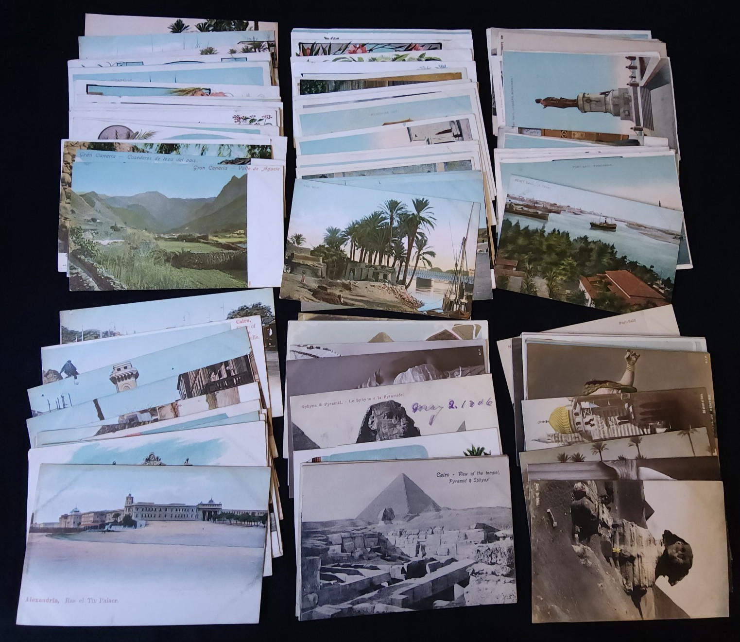 Lot 102 Vintage Egypt Postcards Unposted Antique RPPC Cairo Pyramids Alexandria