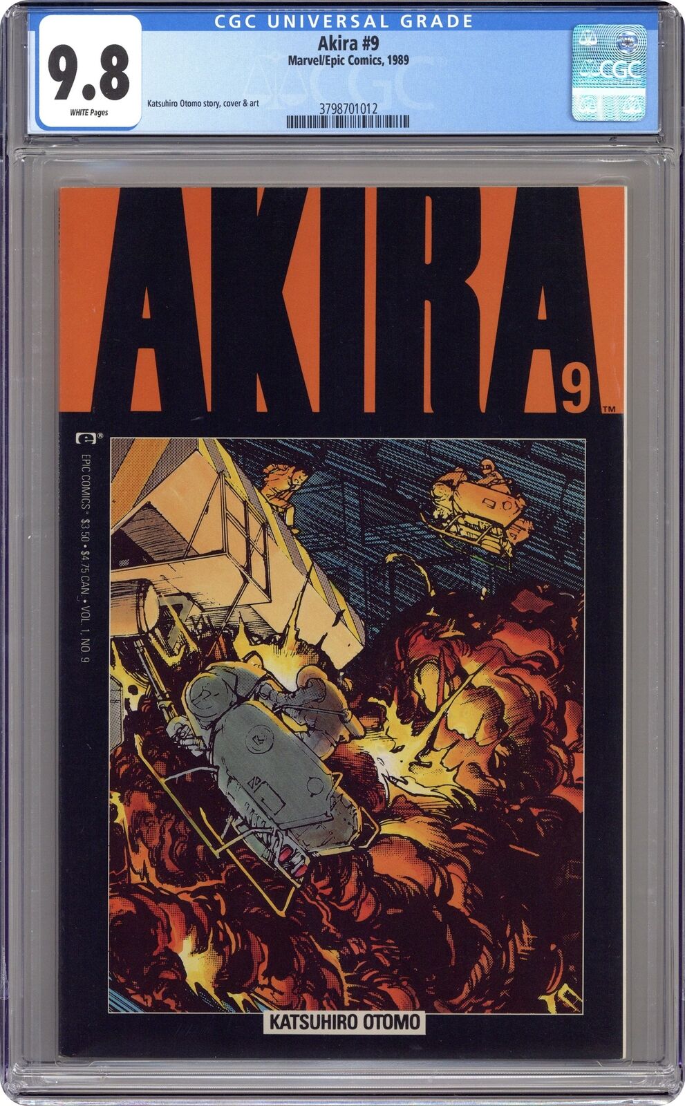 Akira #9 CGC 9.8 1989 3798701012