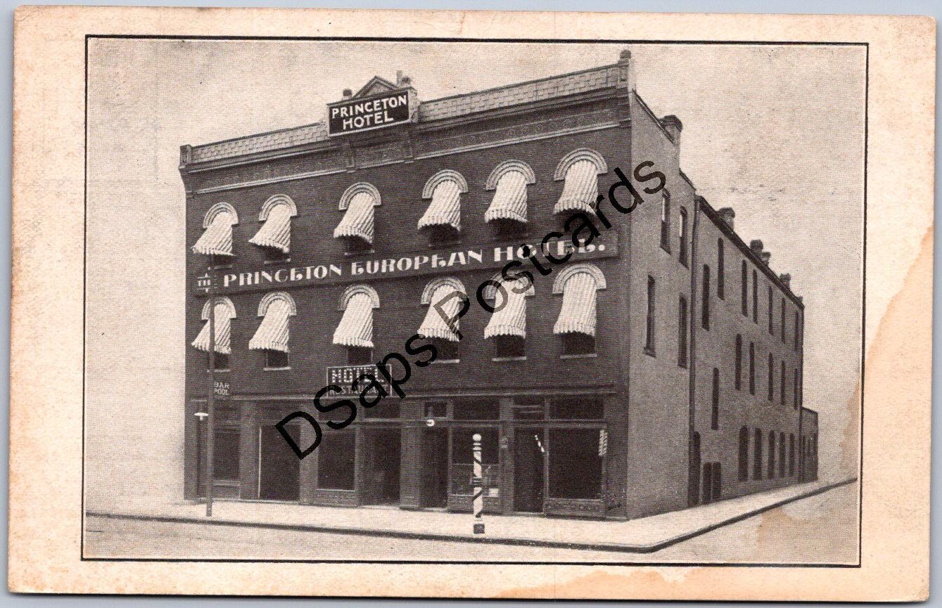 K59/ Indianapolis Indiana Postcard c1910 Princeton European Hotel 382