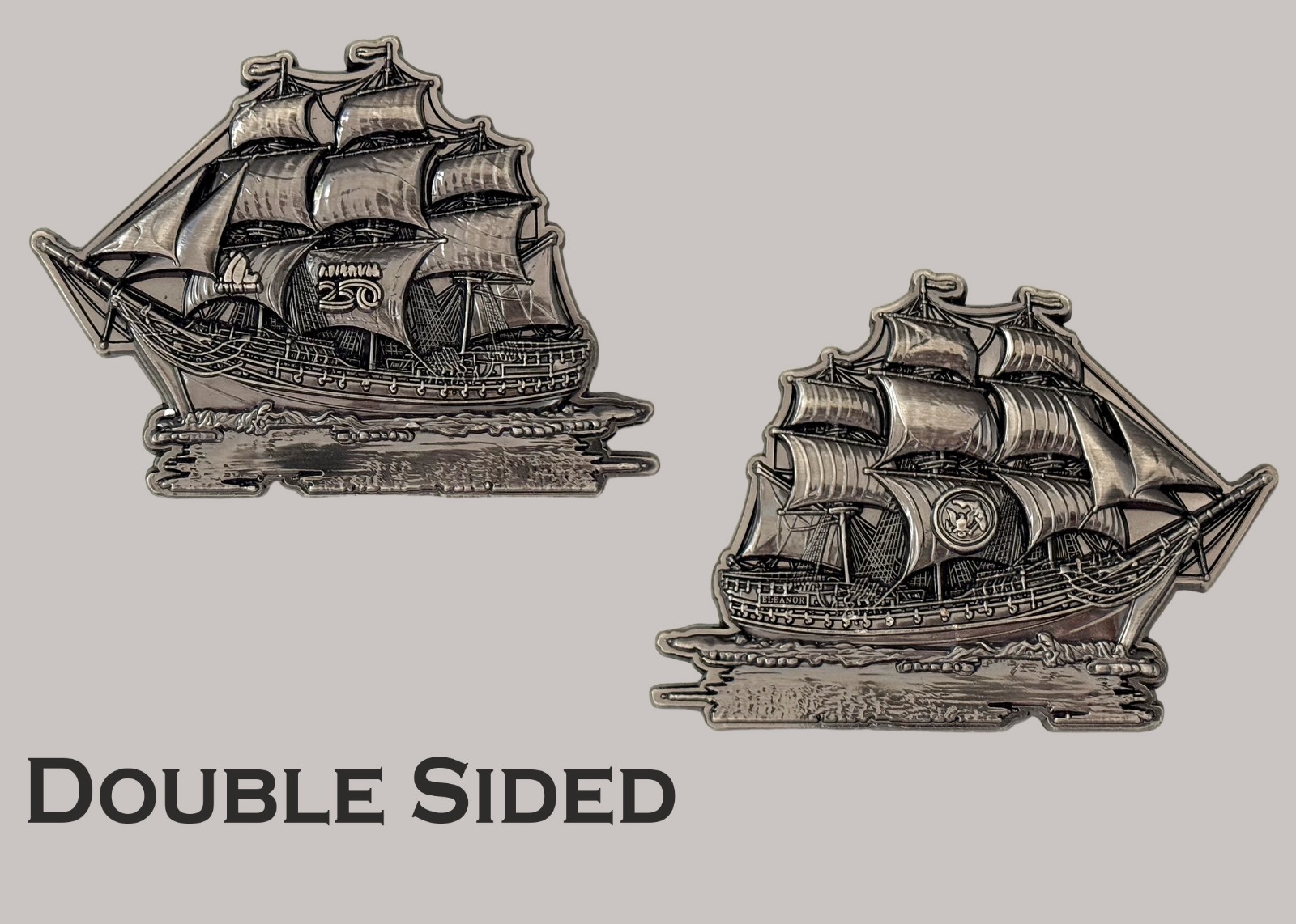 Tall Ship Sailing Vessel 250th Anniversary Shaped Challenge Coin  J#40
