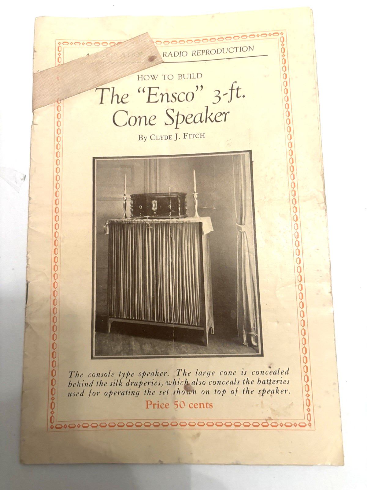 VINTAGE ENSCO CONE SPEAKER  BOOKLET BROCHURE