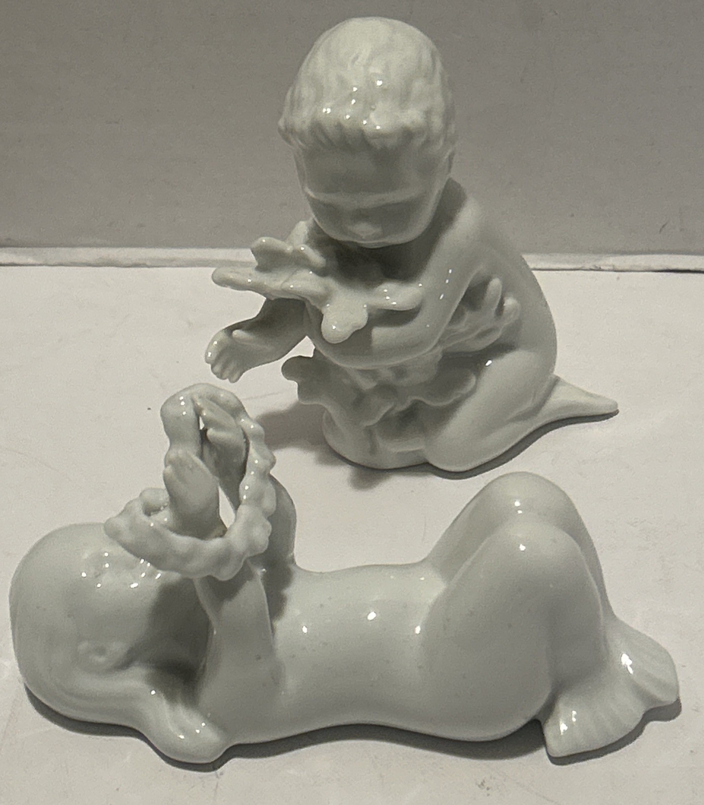 VTG B&G Kjobenhavn DENMARK 2314 & 2266 SEA GIRL AND BOY Figurines (R)
