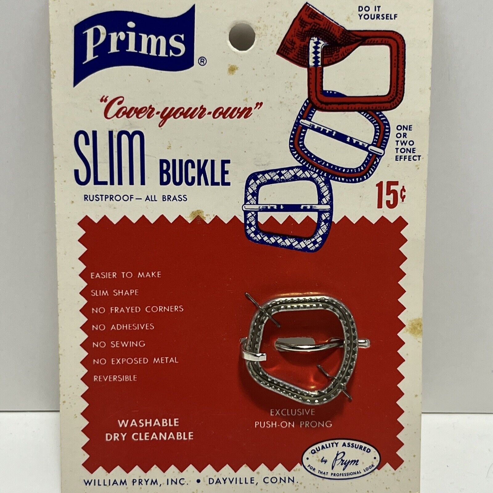 Vintage Prims Slim Buckle Cover Your Own Kit Rustproof All Brass New Old Stock