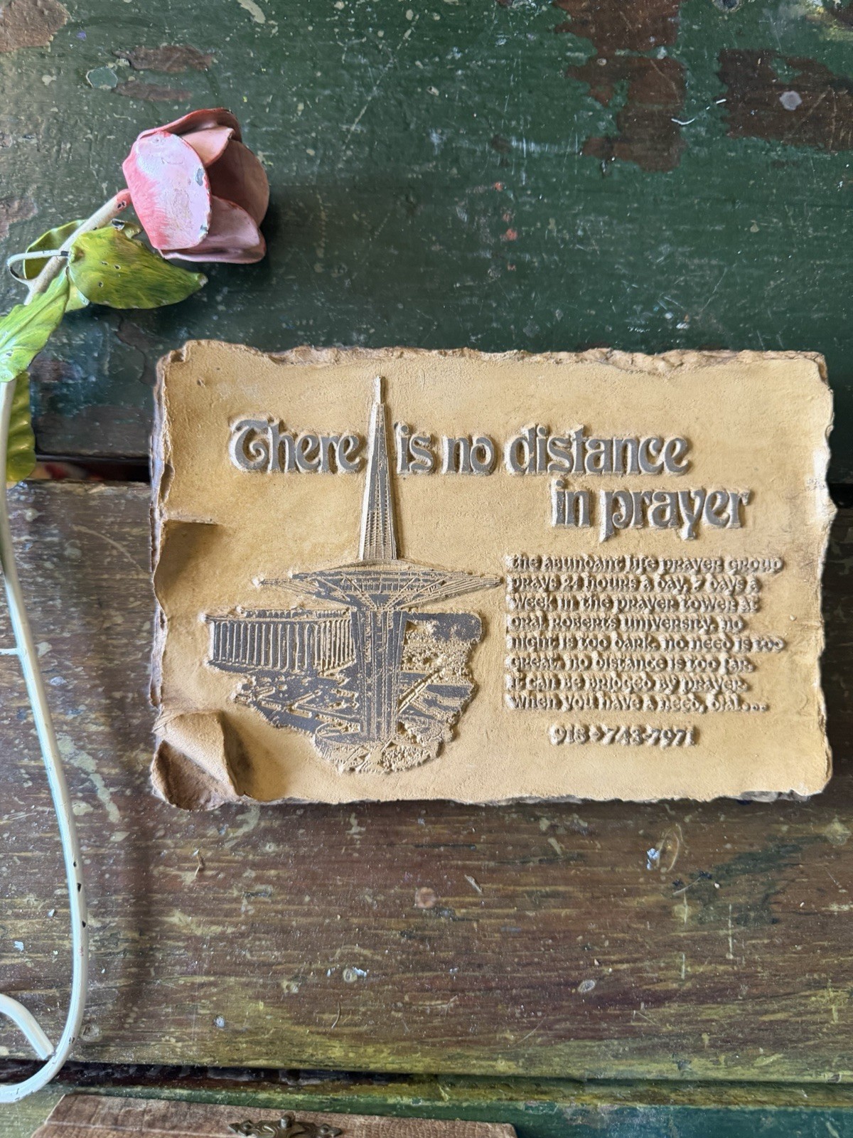 Vintage Religous Prayer Plaque