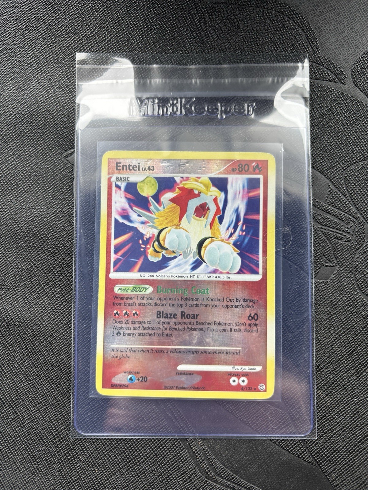 Pokémon Entei Secret Wonders 4/132 Holo Rare 2007 Heavy Play