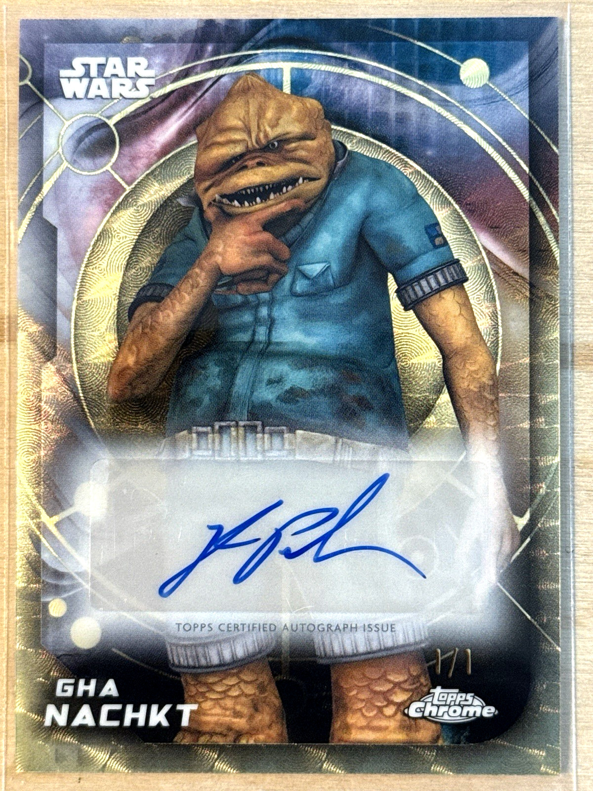 2026 Topps Chrome Star Wars Ron Perlman Auto Gha Nachkt SUPERFRACTOR 1/1 Hellboy
