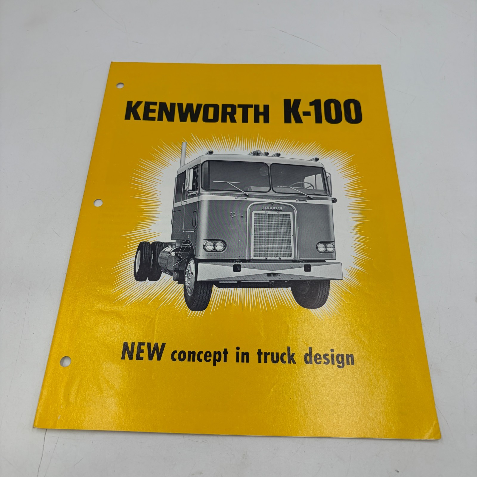 Vintage Kenworth Truck Brochure 1960's K-100 Concept Rare Original Motor Company