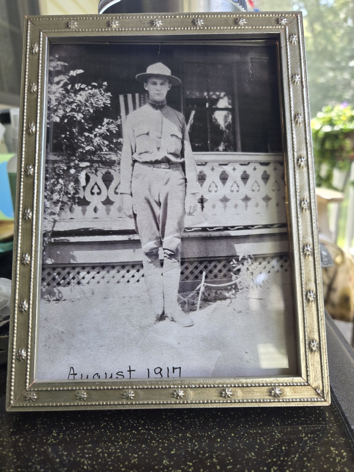 VINTAGE PHOTO World War I Great War Soldier In Uniform ORIGINAL SNAPSHOT WW1 WWI