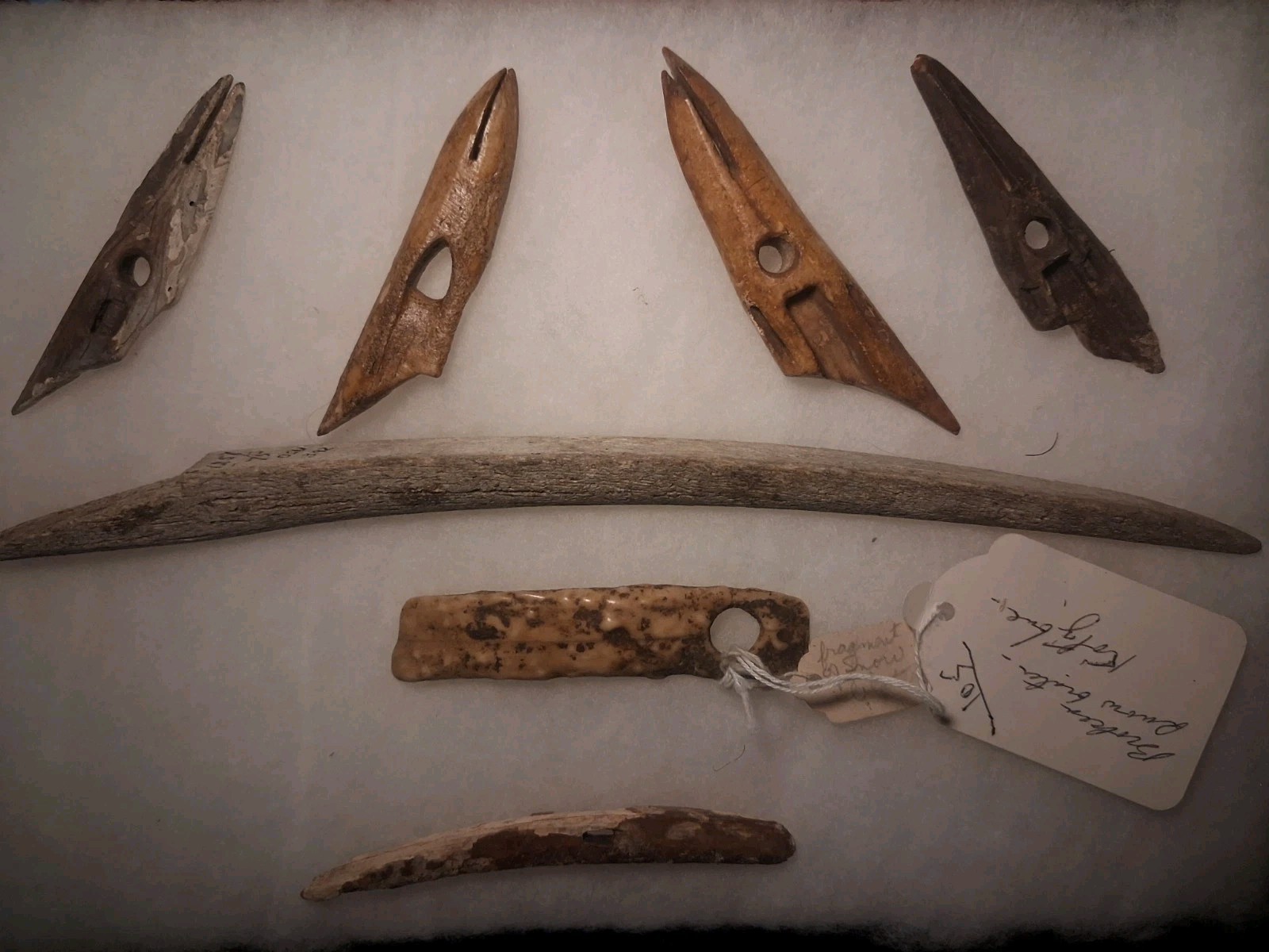 Inuit Eskimo Alaska Collection Foreshafts Specimans Authentic Bone Artifacts