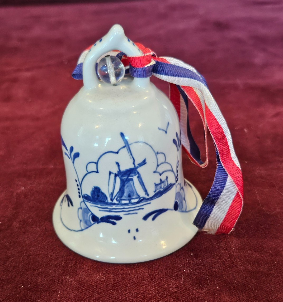 Koninklijke Porceleyne Fles Delft Holland BLUE Dinner Bell Windmill