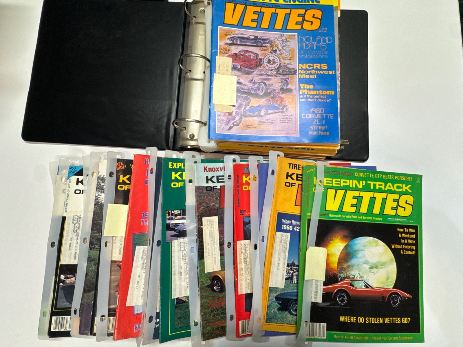 Lot Of 24 Vintage Keepin\' Track of Vettes Corvette Sports Car Magazines 1980s