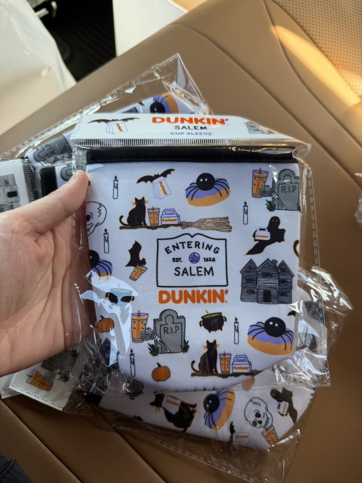 Dunkin “entering Salem” Cup Sleeve Halloween 2026 