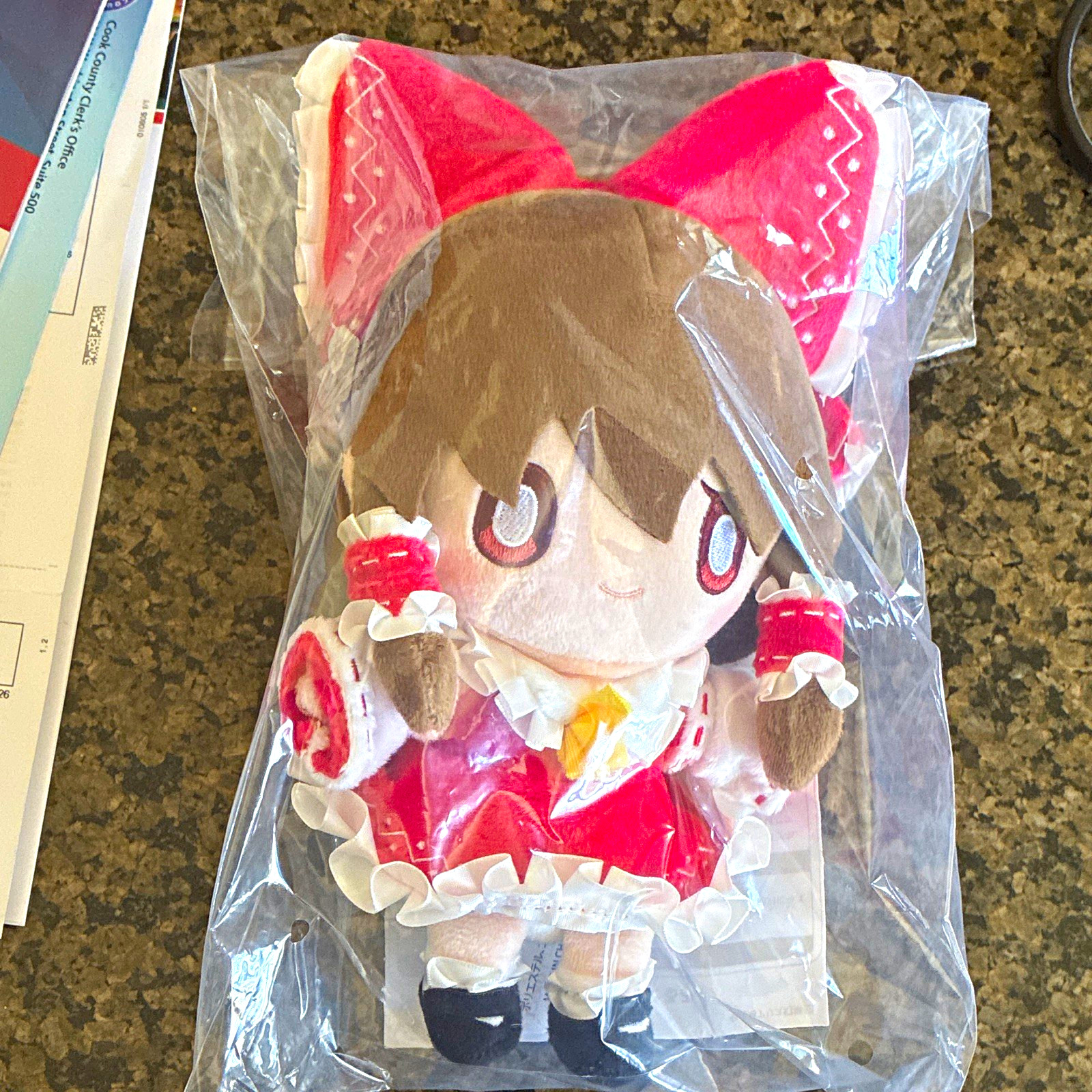 Touhou Project Hakurei Reimu Howahowa Plush New Unopened Official