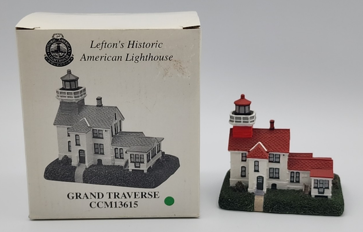 Lefton's Historic American Lighthouse Grand Traverse CCM 13615 w/ Box 2001