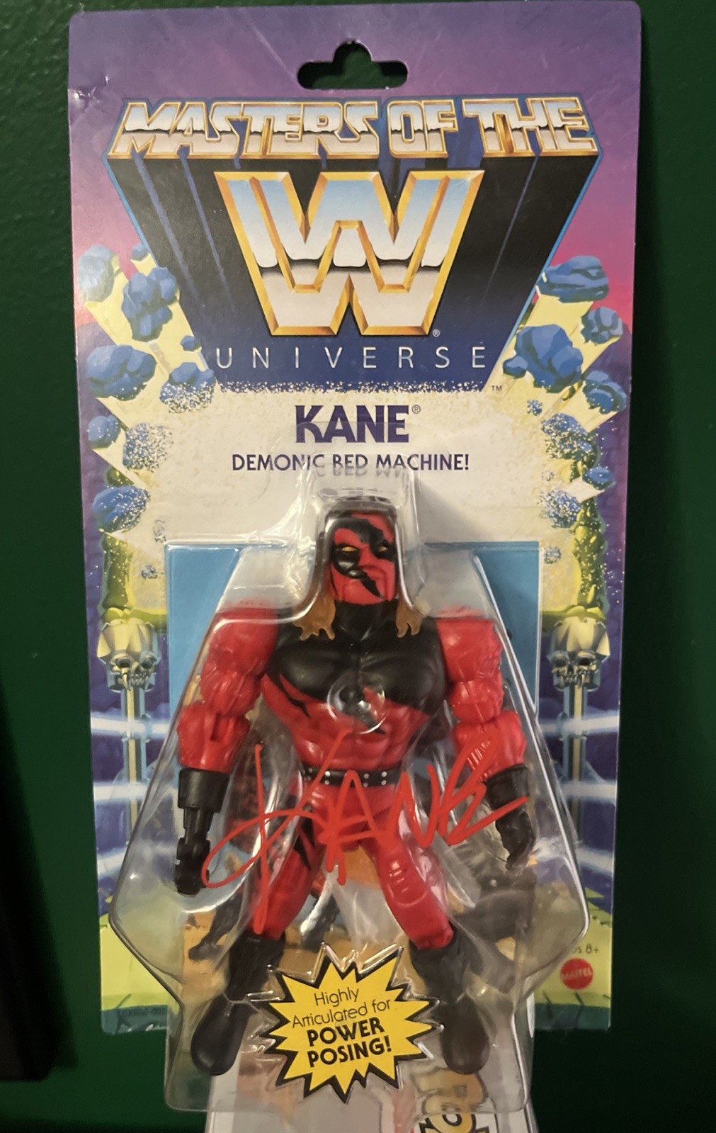 KANE Signed WWE Masters of the Universe MOTU Action Figure JSA WWF HOF Rare