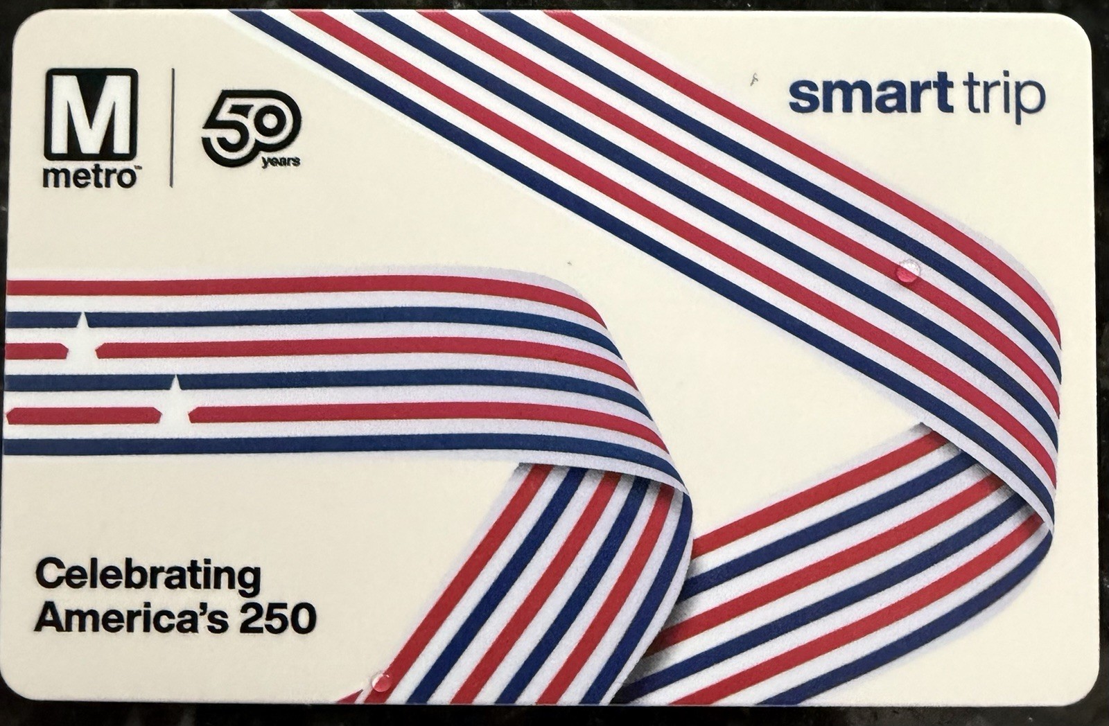 WMATA  America's 250th anniversary commemorative SmarTrip card