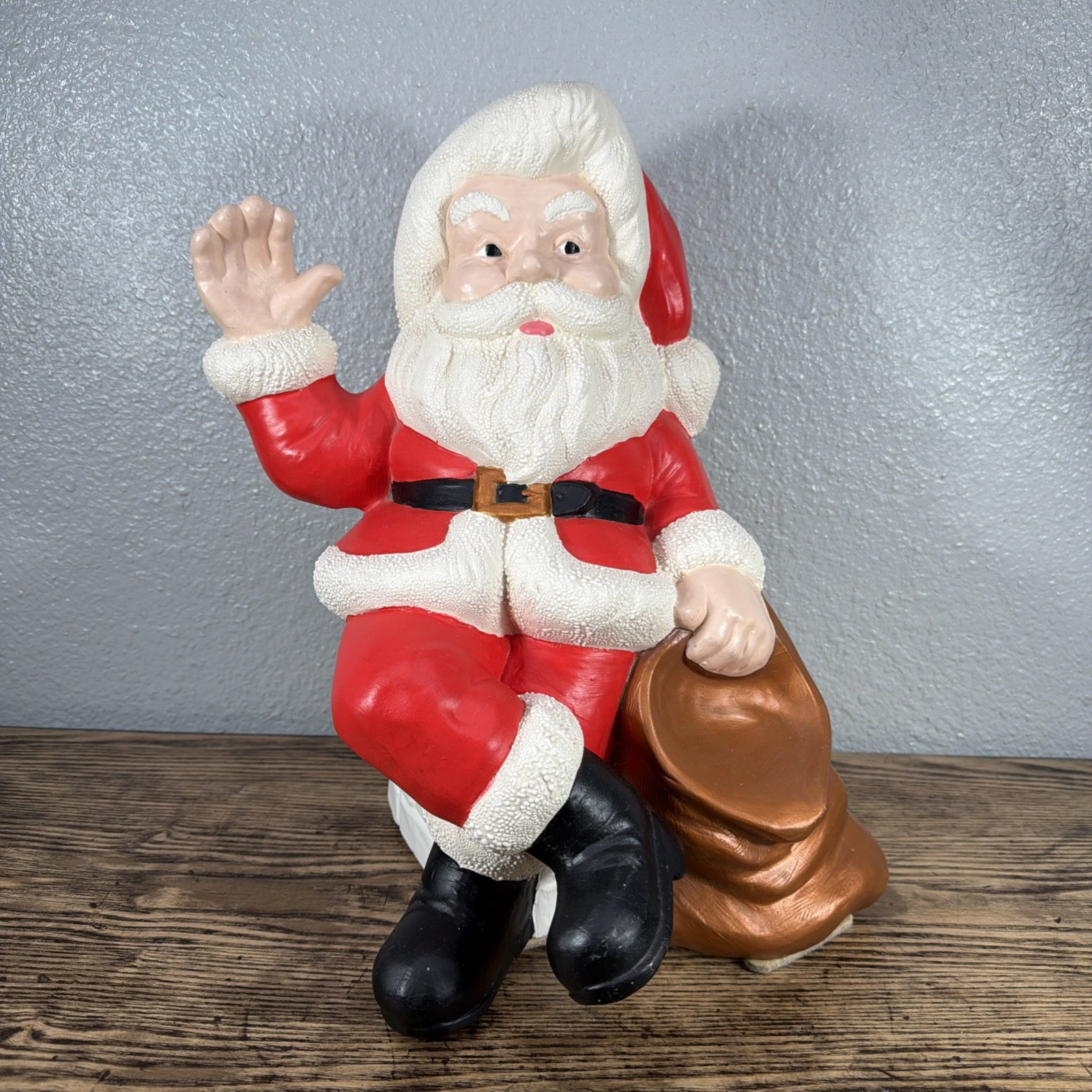 Vtg 1976 Gare Inc Hand painted Ceramic Mold Santa Claus-Large