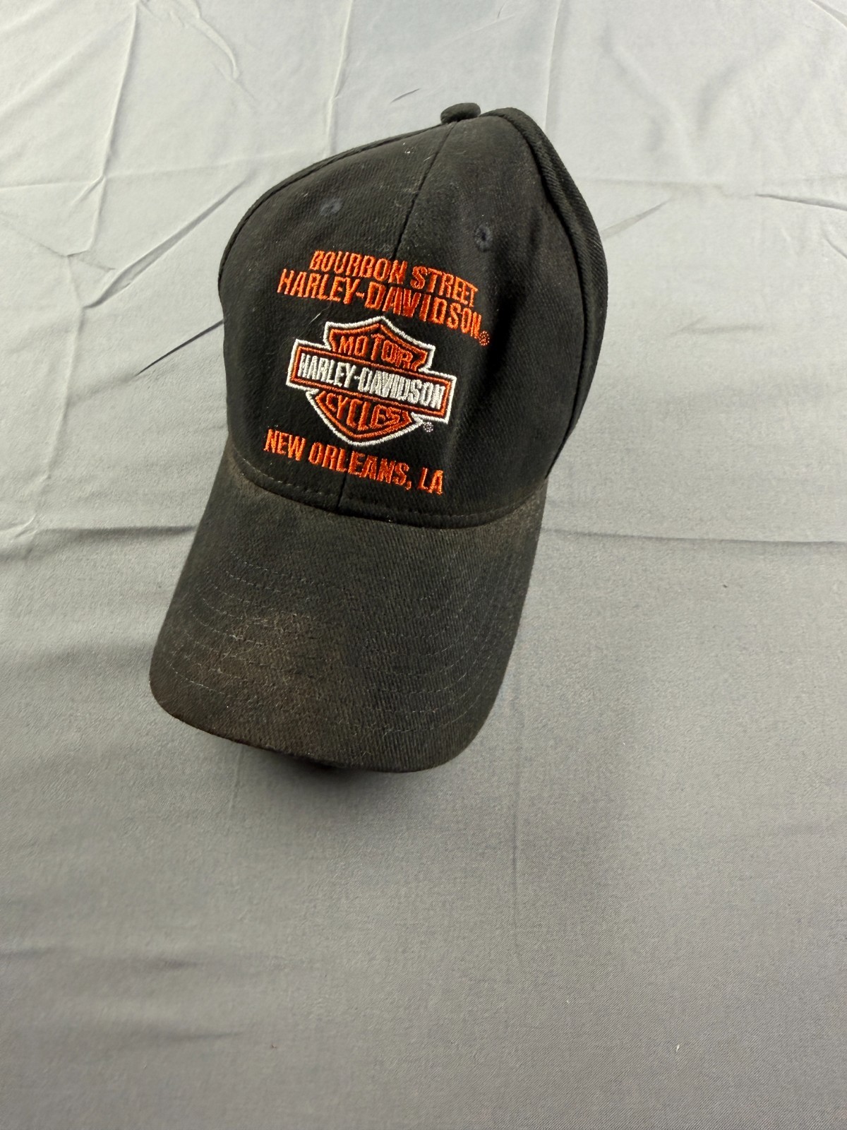 Harley Davidson Bourbon Street New Orleans LA Black Adjustable Dealer Hat Cap Harley Davidson Bourbon Street New Orleans LA Black Adjustable Dealer Hat Cap