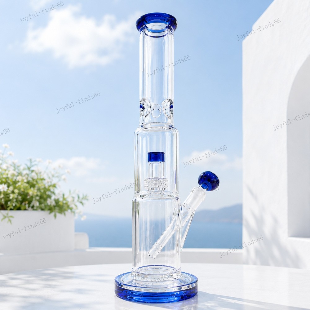 15'' Heavy Glass Bong Hookah Thick Percolate Water Pipe Beaker 14mm Bowl
