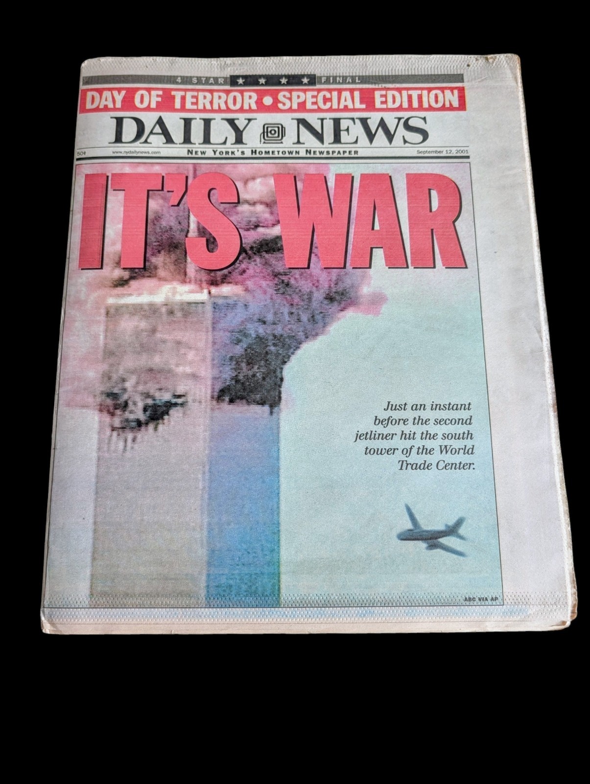 9/11 - NY DAILY NEWS 9/12 EDITION - UNOPENED, UNCIRCULATED - 