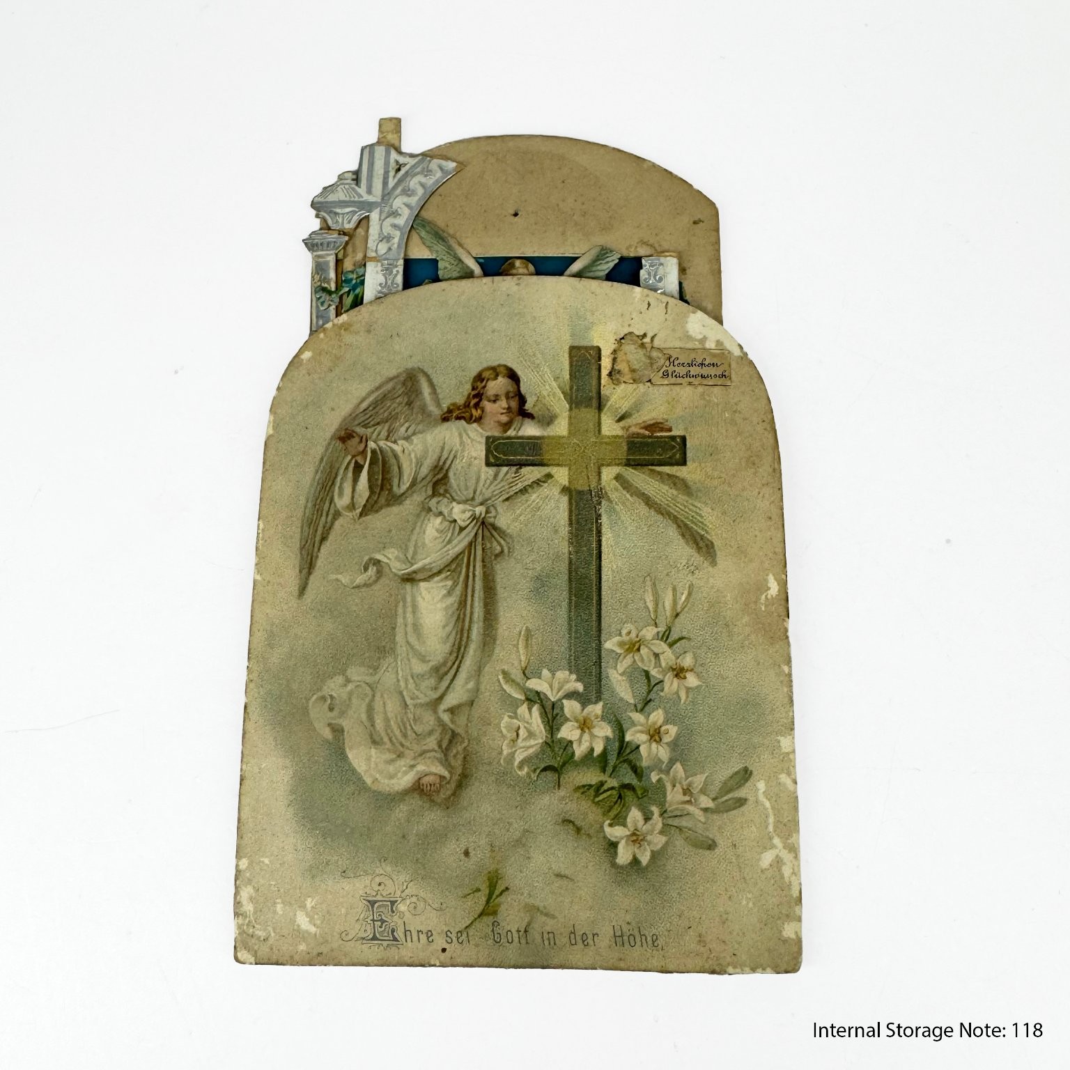 Antique German Pop-Up Nativity Christmas Card Victorian Erzgebirge 1900\'s