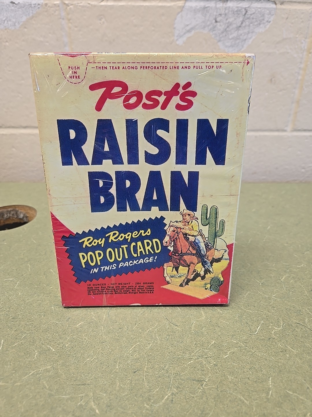 Rare Post Raisin Bran Cereal Box w/Roy Roger's Pop Out Card Offer Rare Post Raisin Bran Cereal Box w/Roy Roger's Pop Out Card Offer