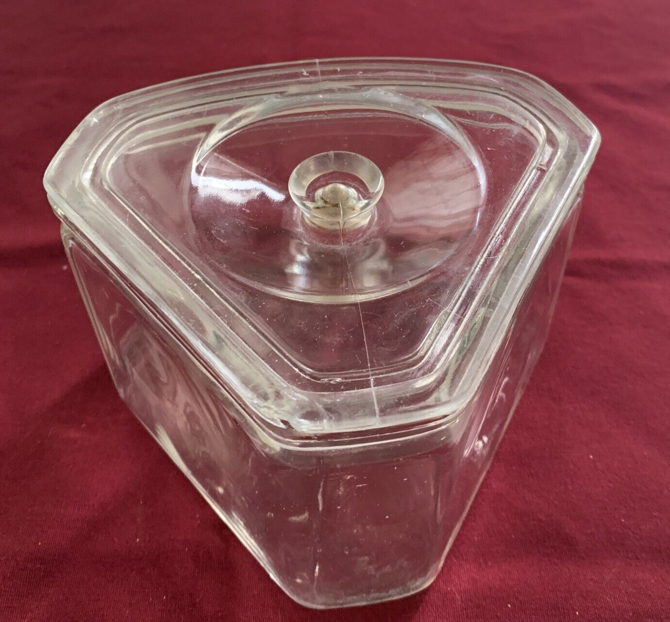 1930-40s  Triangle Refrigerator Container WITH LID