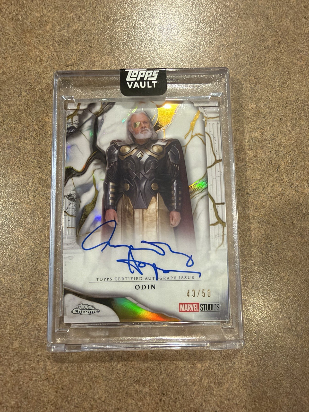 2026 Topps Marvel Vault Anthony Hopkins ODIN Immortal Autograph Auto Gold #’d/50
