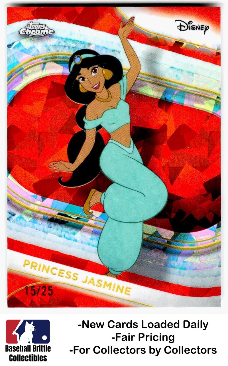 2025 Topps Chrome Sapphire Edition Disney Princess Jasmine Orange #/25 Aladdin