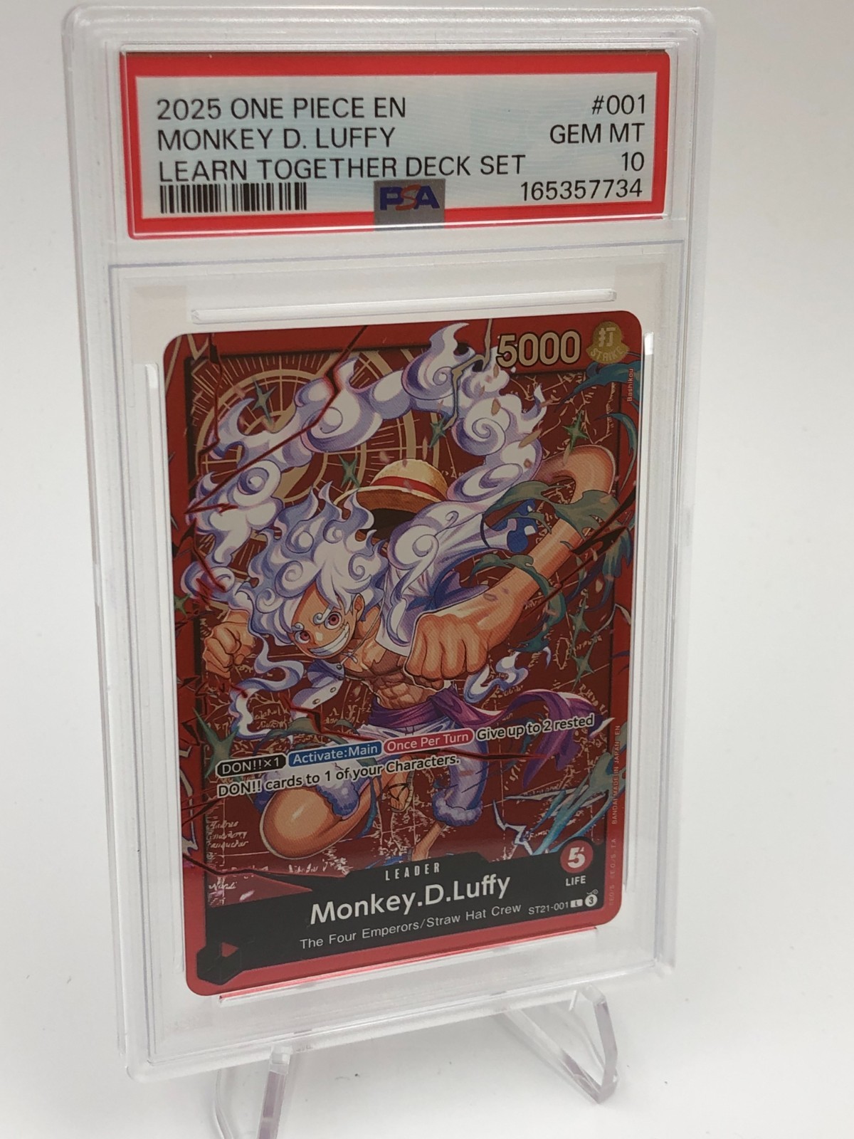2025 ONE PIECE EN Trading Card MONKEY D. LUFFY #001 LEARN DECK PSA GEM MINT 10 2025 ONE PIECE EN Trading Card MONKEY D. LUFFY #001 LEARN DECK PSA GEM MINT 10