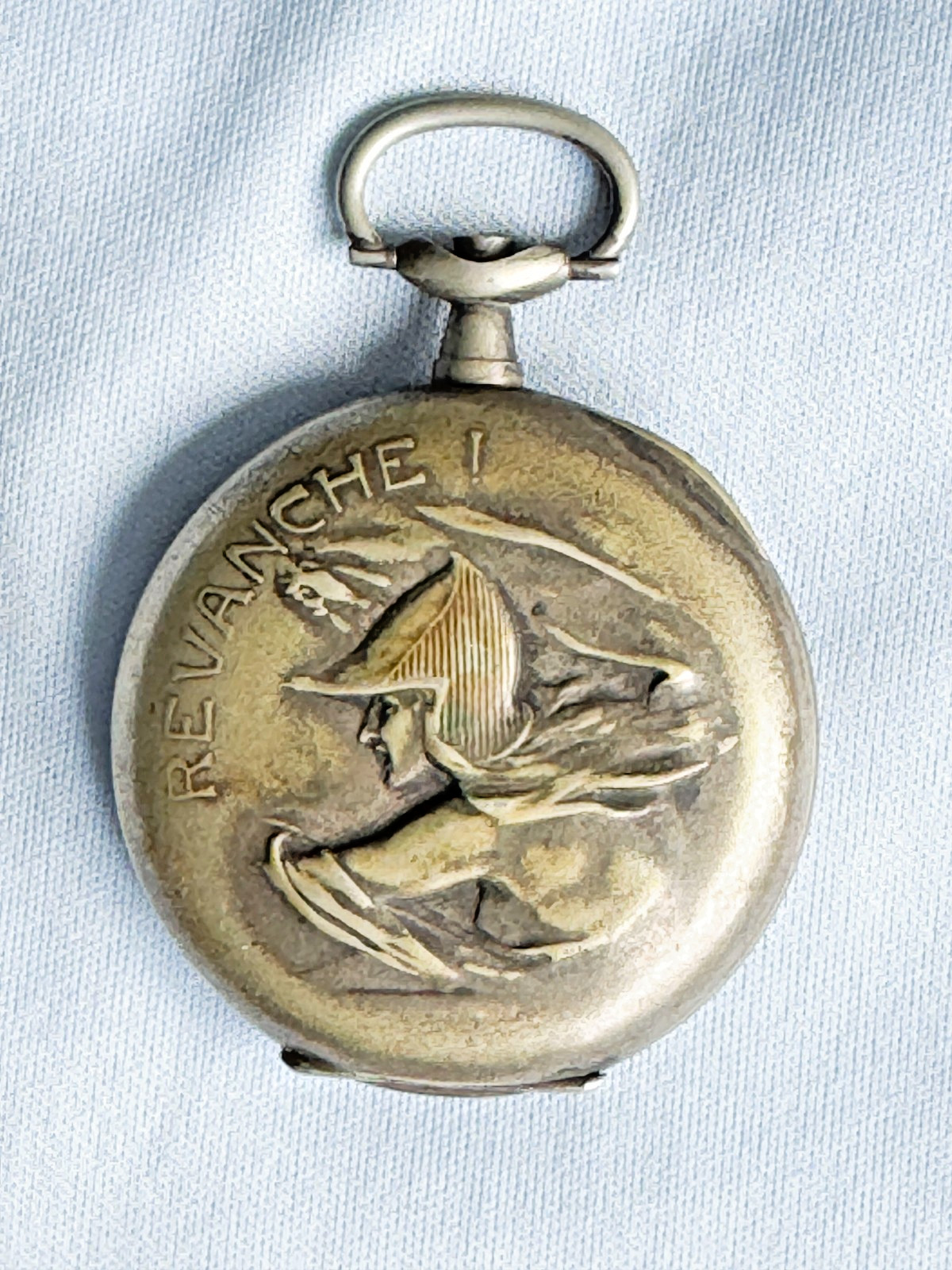 WWI France Brass Pocket Watch Marne Verdun Somme Joffre Foch Argonne Battle War