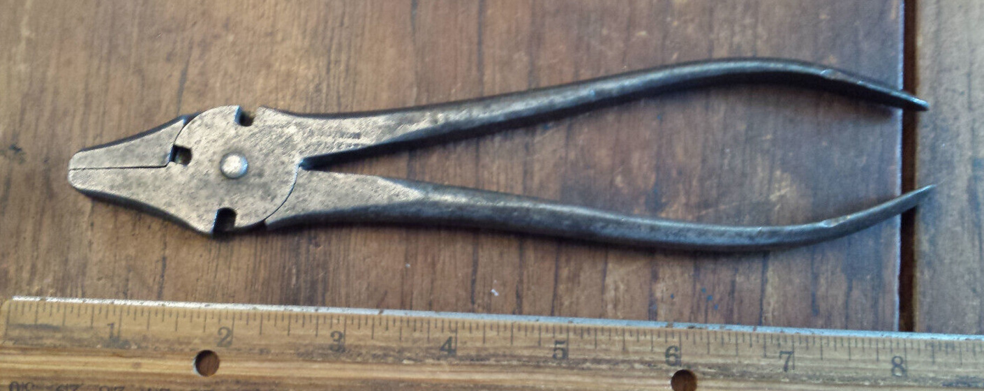 Vintage -  J.M. King & Co.  8-inch Button Pliers Waterford, N.Y.