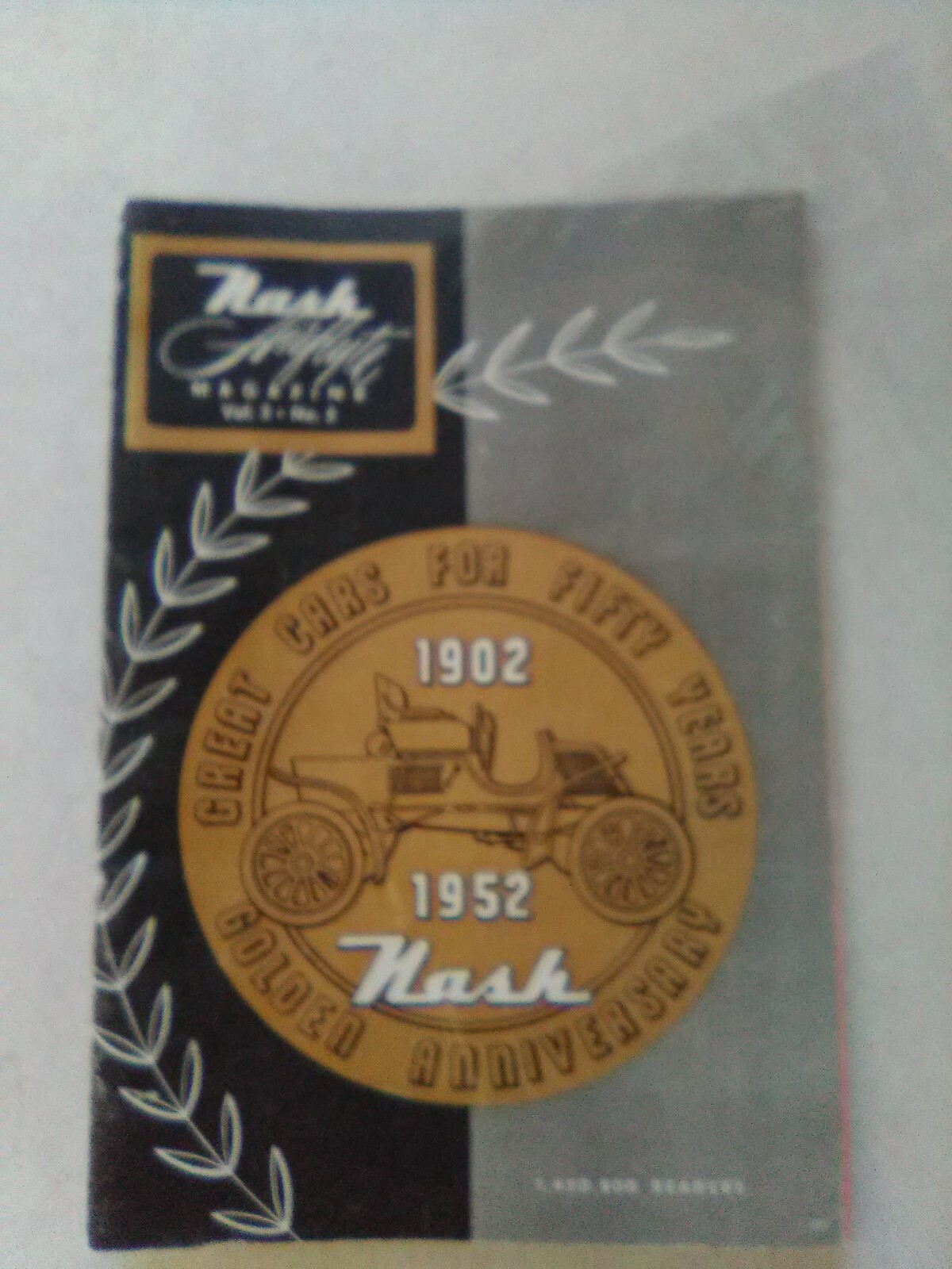 VINTAGE 1902 Nash Rambler 50th Anniversary 1902-1952 mail peice/flyer