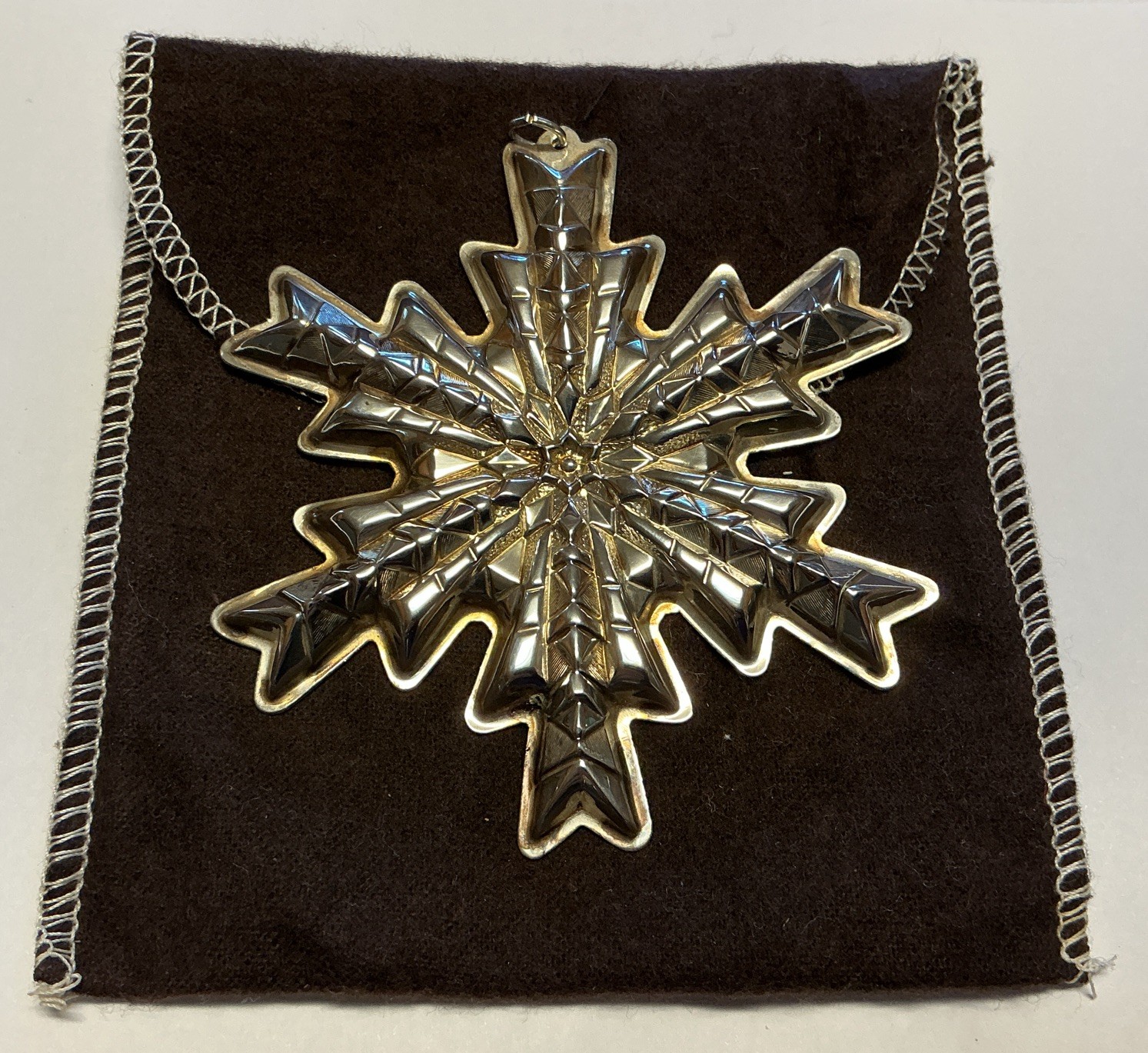 Gorham Sterling Silver Silver Snowflake Ornament 1978
