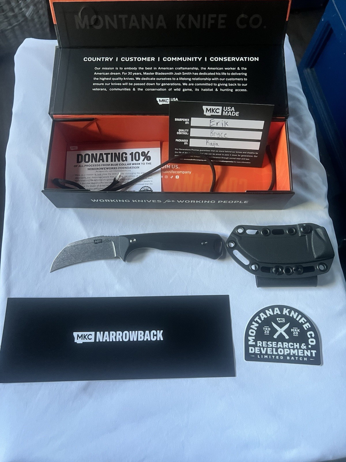 MKC The Narrowback R+D Limited run. 🔥New🔥 black G10 Handle MKC The Narrowback R+D Limited run. 🔥New🔥 black G10 Handle