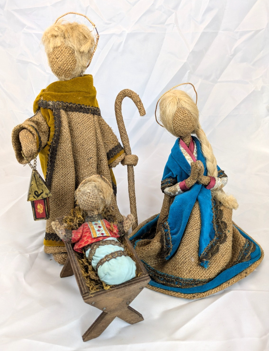 Vintage Nativity Set Burlap Fransart Joseph Mary Baby Jesus - Hand Made in ITALY Vintage Nativity Set Burlap Fransart Joseph Mary Baby Jesus - Hand Made in ITALY